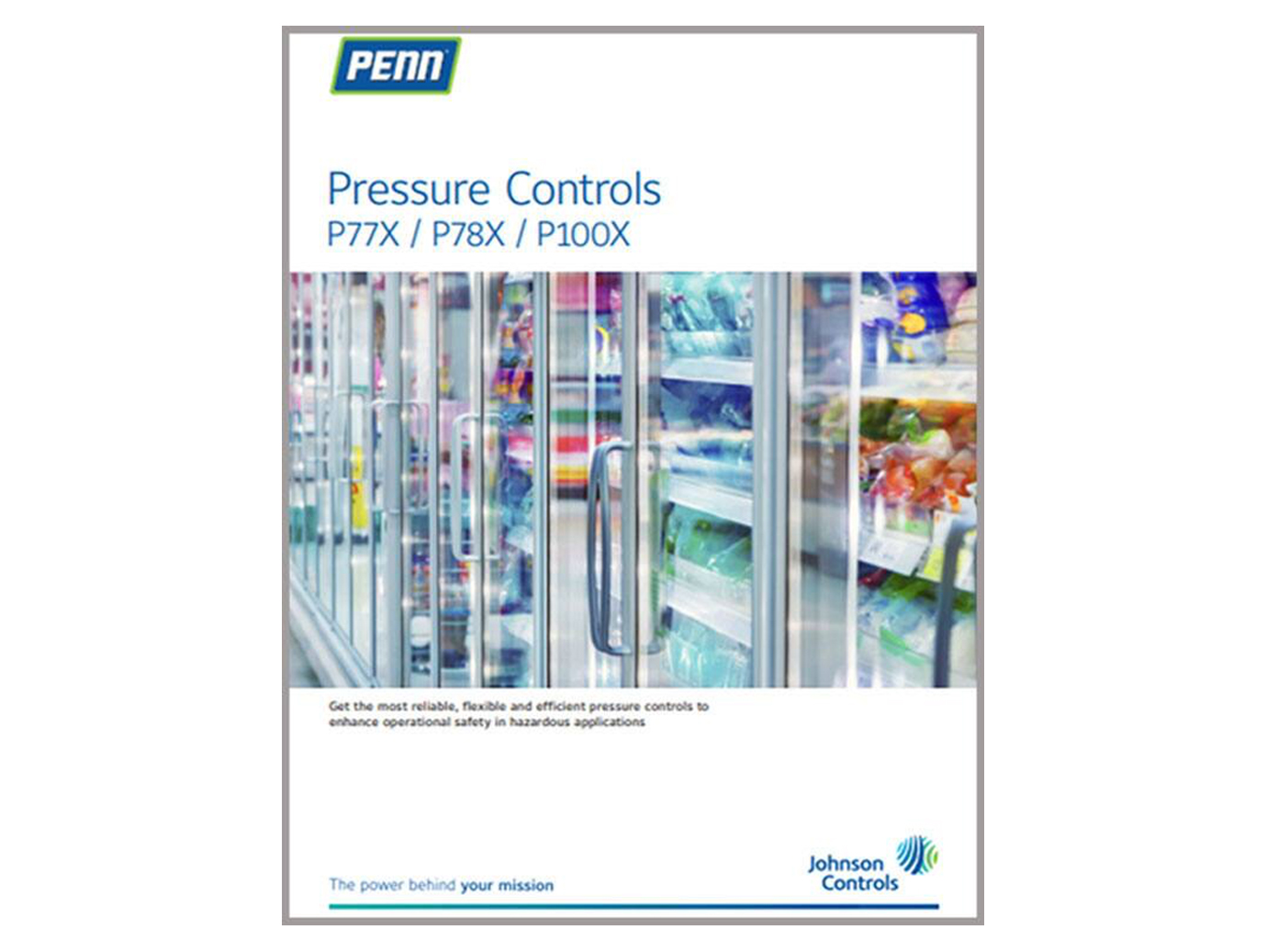 Cover page of PENN Pressure Controls: P77X - P78X - P100 brochure