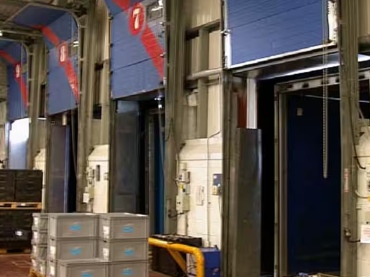 Angular view of a loading bay