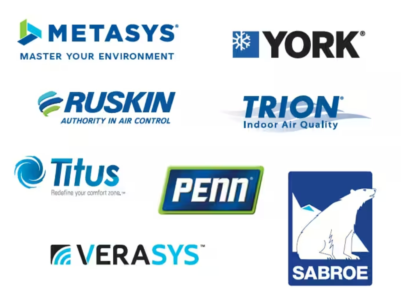 Logos of hvac brands