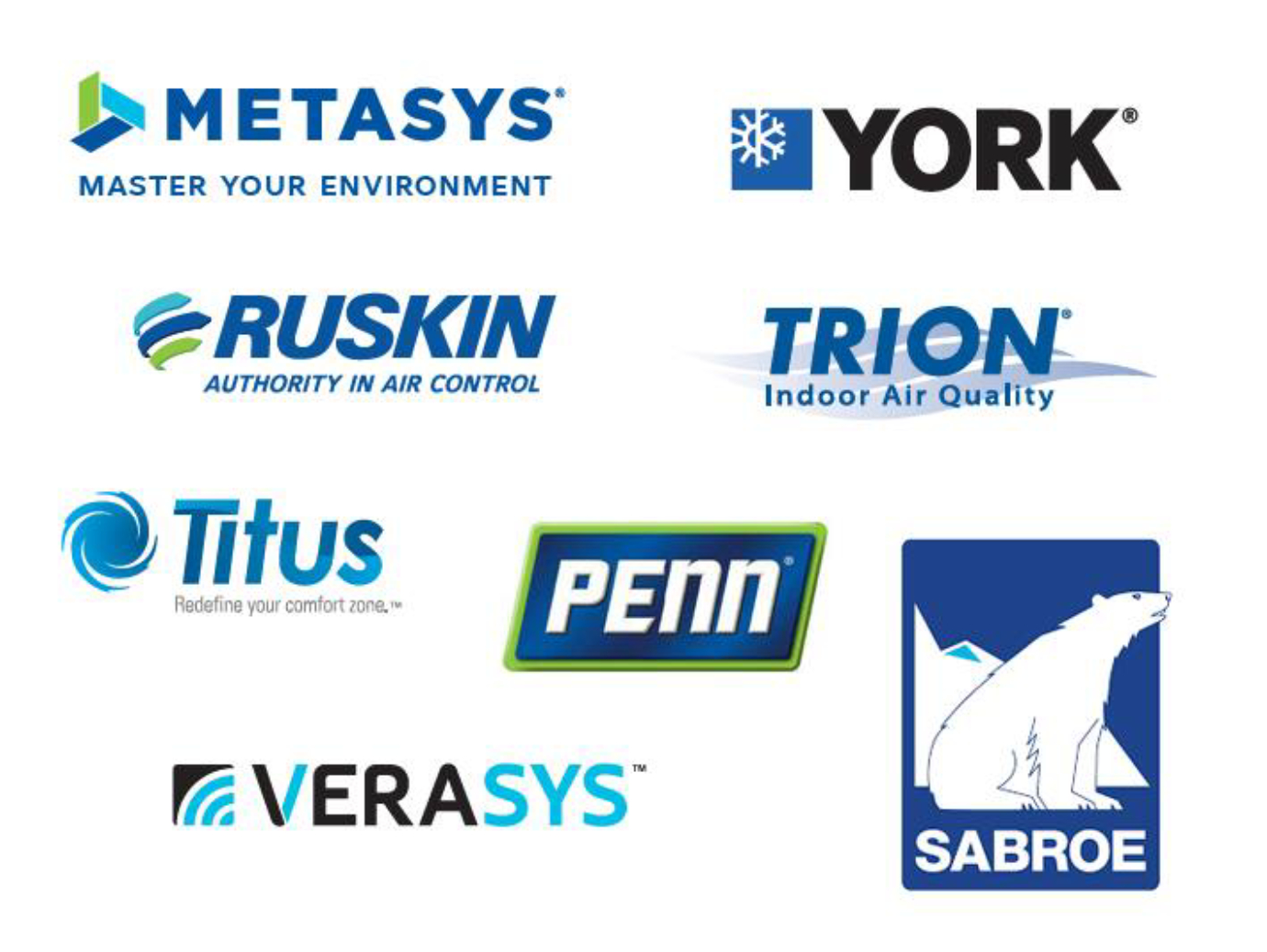 Logos of hvac brands