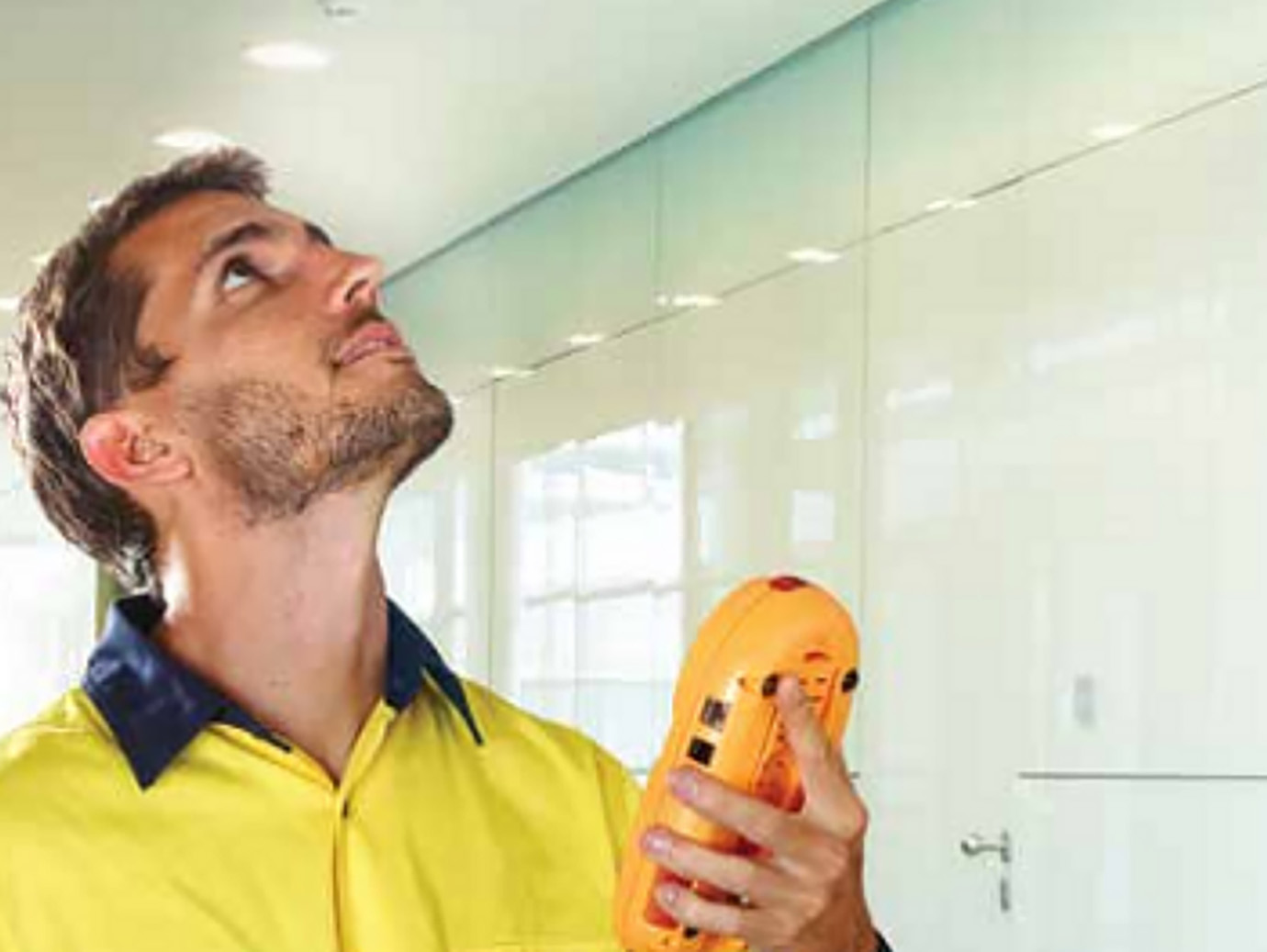 Fireman operating fire detection device