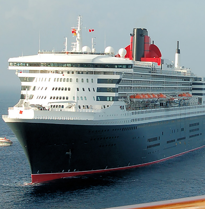 A cruise ship on the sea