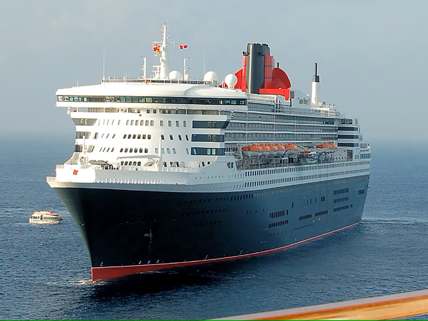 Black and white painted ship on the sea