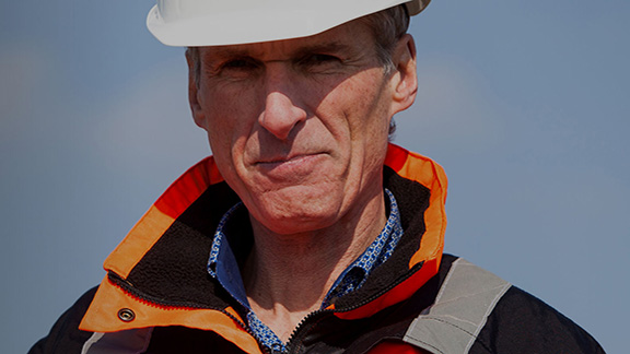 Close up shot of a fire detection officer