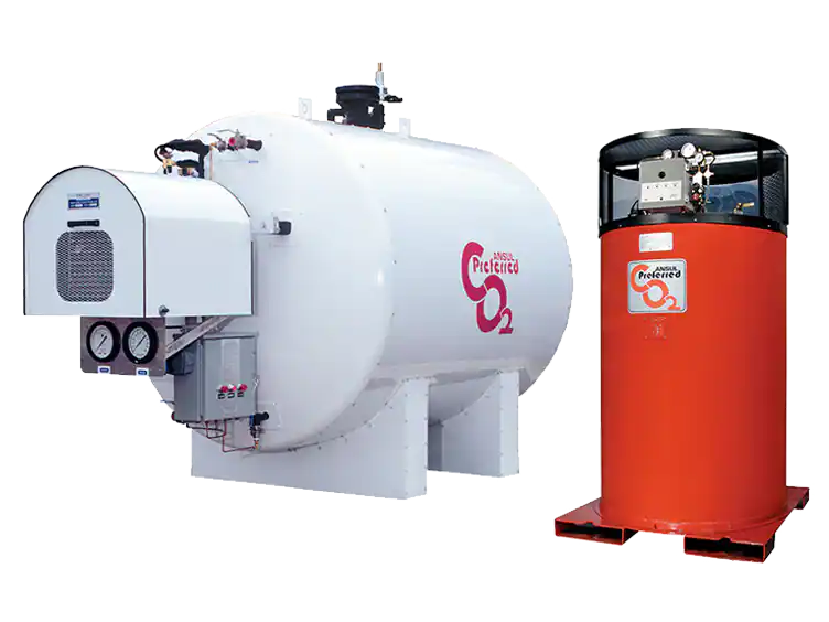 A low-pressure carbon dioxide fire extinguishing system