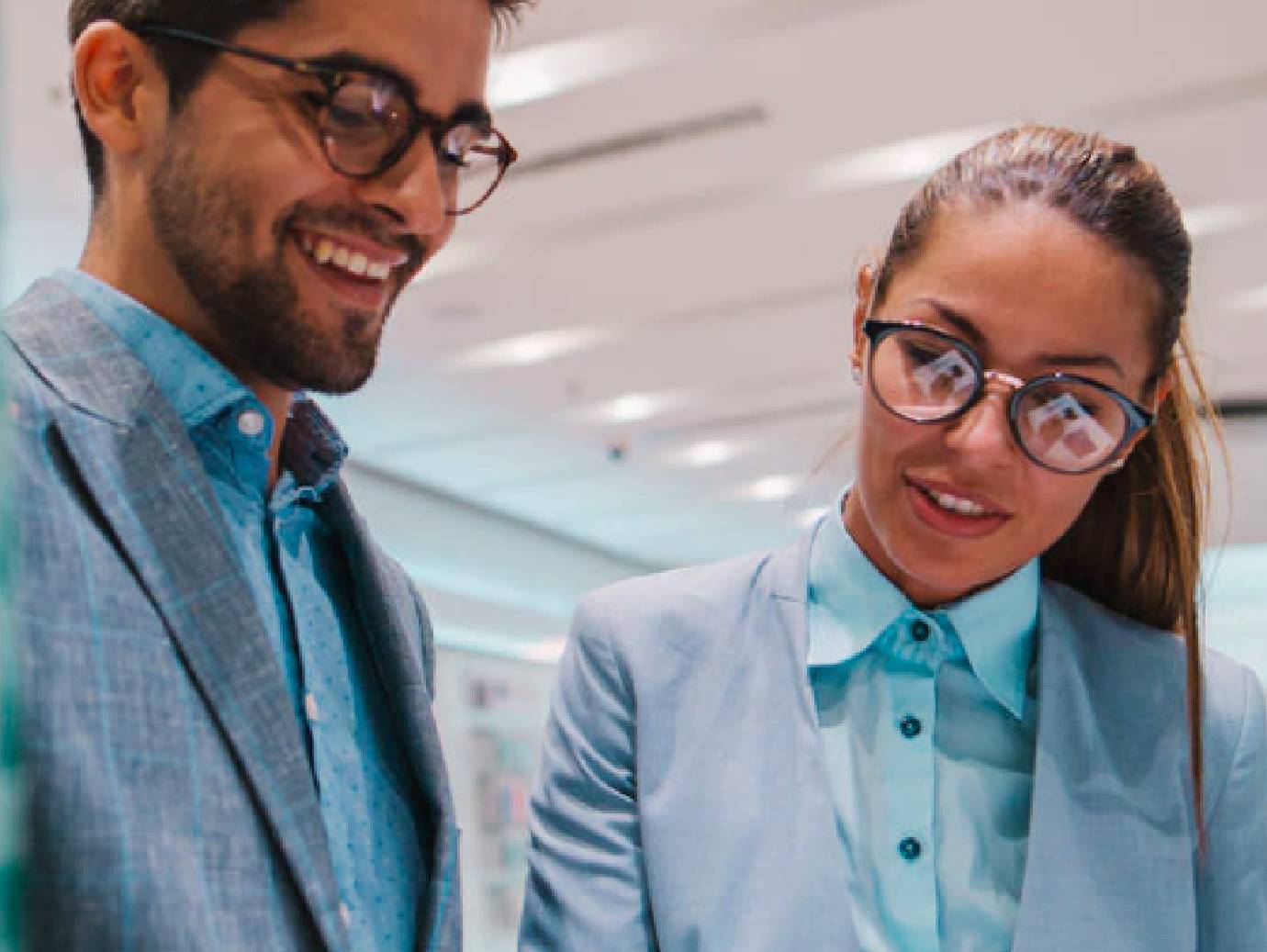 Working professional discussion.