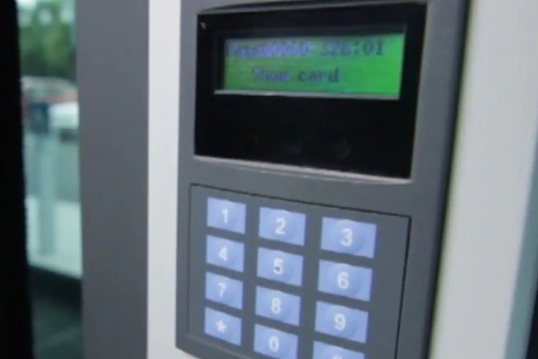 an image with electronic access control screen