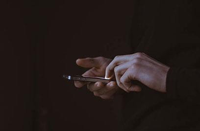 person using a mobile phone