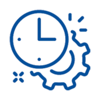 Icon depicting on time delivery of services