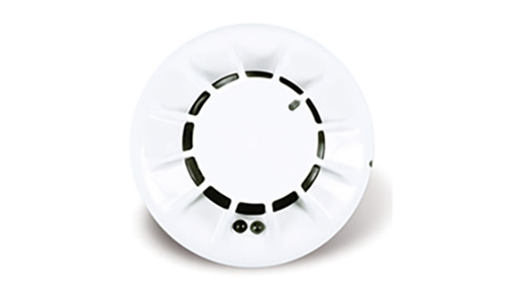 A smoke alarm against a white background