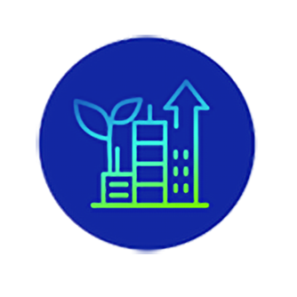 Icon depicting increased energy savings and sustainability