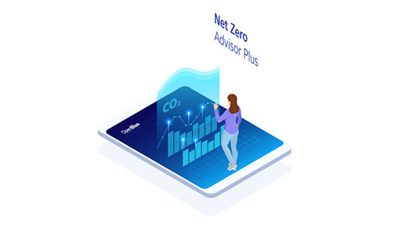 Vector image depicting Net Zero advisor solution provided by Enterprise Manager