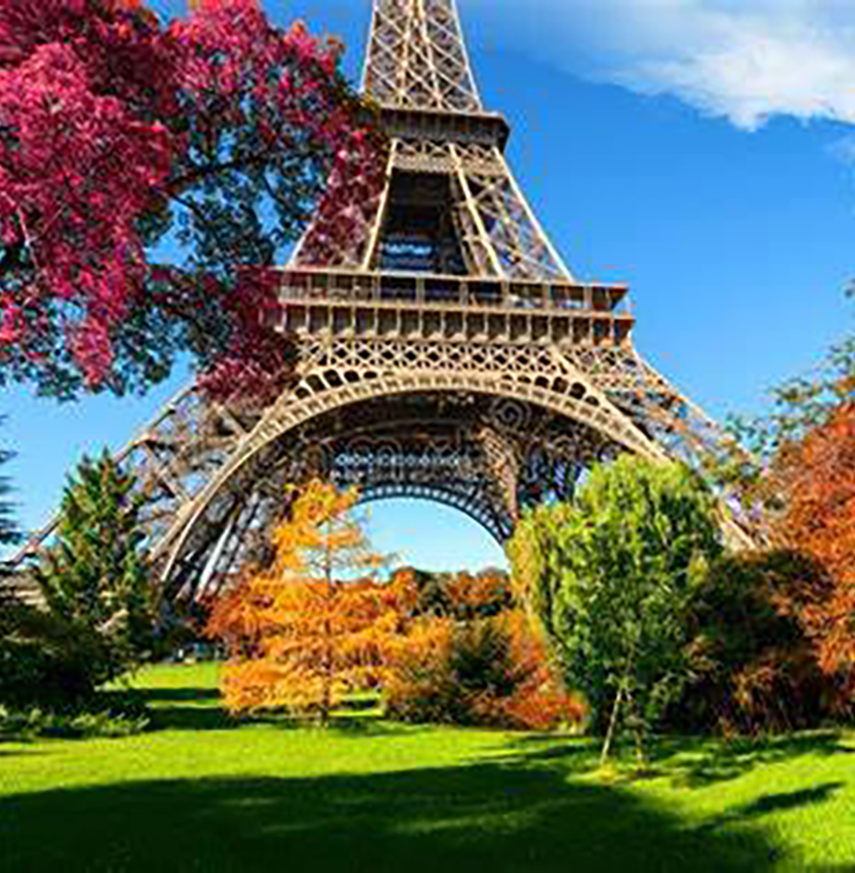 Paris with green park